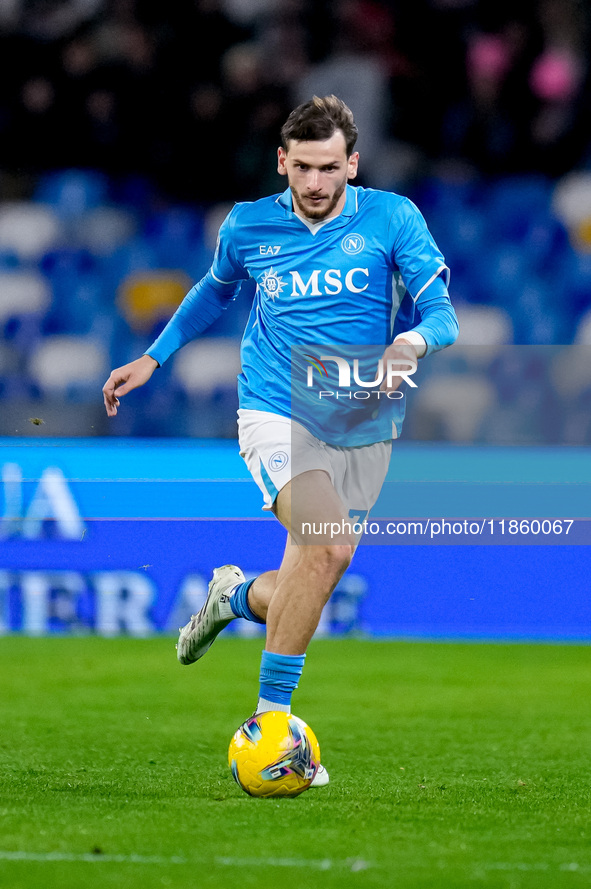 Khvicha Kvaratskhelia of SSC Napoli during the serie Serie A Enilive match between SSC Napoli and SS Lazio at Stadio Diego Armando Maradona...