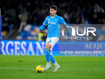 Mathias Olivera of SSC Napoli during the serie Serie A Enilive match between SSC Napoli and SS Lazio at Stadio Diego Armando Maradona on Dec...