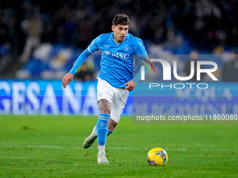 Mathias Olivera of SSC Napoli during the serie Serie A Enilive match between SSC Napoli and SS Lazio at Stadio Diego Armando Maradona on Dec...