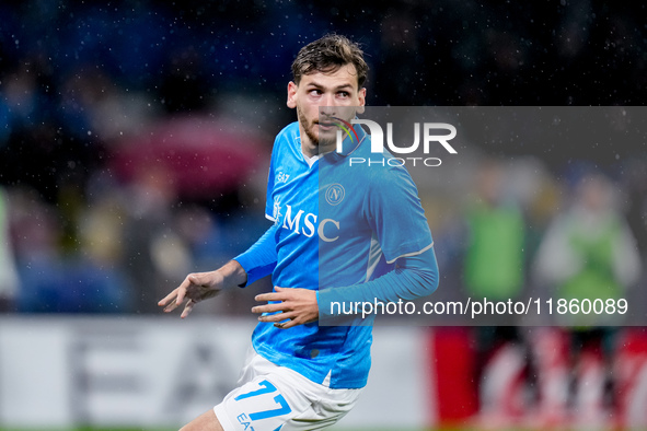 Khvicha Kvaratskhelia of SSC Napoli during the serie Serie A Enilive match between SSC Napoli and SS Lazio at Stadio Diego Armando Maradona...