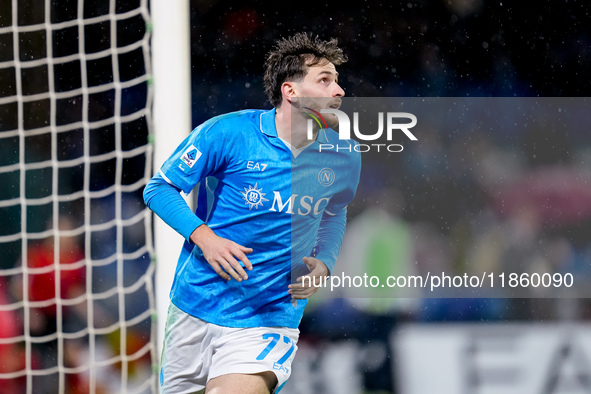 Khvicha Kvaratskhelia of SSC Napoli during the serie Serie A Enilive match between SSC Napoli and SS Lazio at Stadio Diego Armando Maradona...