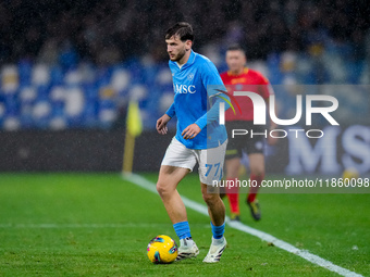 Khvicha Kvaratskhelia of SSC Napoli during the serie Serie A Enilive match between SSC Napoli and SS Lazio at Stadio Diego Armando Maradona...