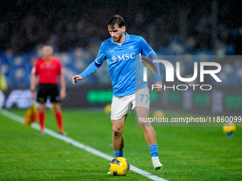 Khvicha Kvaratskhelia of SSC Napoli during the serie Serie A Enilive match between SSC Napoli and SS Lazio at Stadio Diego Armando Maradona...