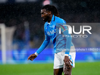 Andre-Frank Zambo Anguissa of SSC Napoli looks on during the serie Serie A Enilive match between SSC Napoli and SS Lazio at Stadio Diego Arm...