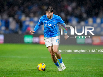 Khvicha Kvaratskhelia of SSC Napoli during the serie Serie A Enilive match between SSC Napoli and SS Lazio at Stadio Diego Armando Maradona...