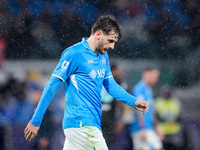 Khvicha Kvaratskhelia of SSC Napoli looks dejected during the serie Serie A Enilive match between SSC Napoli and SS Lazio at Stadio Diego Ar...