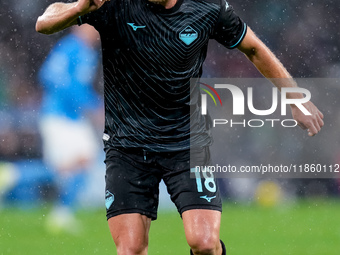 Gustav Isaksen of SS Lazio during the serie Serie A Enilive match between SSC Napoli and SS Lazio at Stadio Diego Armando Maradona on Decemb...