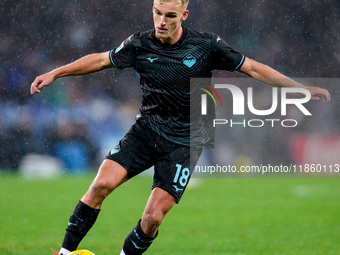 Gustav Isaksen of SS Lazio during the serie Serie A Enilive match between SSC Napoli and SS Lazio at Stadio Diego Armando Maradona on Decemb...