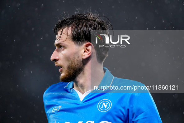 Khvicha Kvaratskhelia of SSC Napoli looks on during the serie Serie A Enilive match between SSC Napoli and SS Lazio at Stadio Diego Armando...