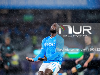 Romelu Lukaku of SSC Napoli looks dejected during the serie Serie A Enilive match between SSC Napoli and SS Lazio at Stadio Diego Armando Ma...