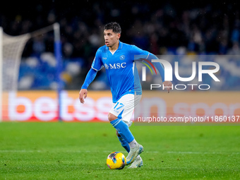 Mathias Olivera of SSC Napoli during the serie Serie A Enilive match between SSC Napoli and SS Lazio at Stadio Diego Armando Maradona on Dec...