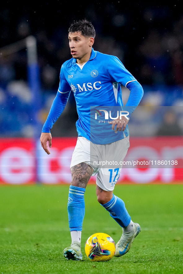 Mathias Olivera of SSC Napoli during the serie Serie A Enilive match between SSC Napoli and SS Lazio at Stadio Diego Armando Maradona on Dec...