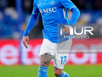 Mathias Olivera of SSC Napoli during the serie Serie A Enilive match between SSC Napoli and SS Lazio at Stadio Diego Armando Maradona on Dec...