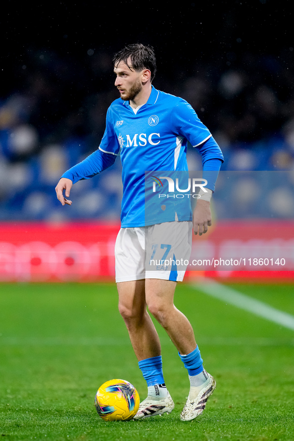 Khvicha Kvaratskhelia of SSC Napoli during the serie Serie A Enilive match between SSC Napoli and SS Lazio at Stadio Diego Armando Maradona...