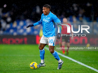 Michael Folorunsho of SSC Napoli during the serie Serie A Enilive match between SSC Napoli and SS Lazio at Stadio Diego Armando Maradona on...