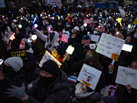 Thousands of citizens gather across from the National Assembly to call for the impeachment of President Yoon Suk-yeol in Seoul, South Korea,...