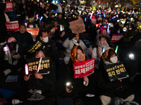 Thousands of citizens gather across from the National Assembly to call for the impeachment of President Yoon Suk-yeol in Seoul, South Korea,...