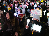 Thousands of citizens gather across from the National Assembly to call for the impeachment of President Yoon Suk-yeol in Seoul, South Korea,...