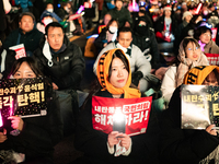 Thousands of citizens gather across from the National Assembly to call for the impeachment of President Yoon Suk-yeol in Seoul, South Korea,...