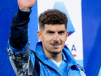 Giovanni Di Lorenzo of SSC Napoli gestures during the serie Serie A Enilive match between SSC Napoli and SS Lazio at Stadio Diego Armando Ma...