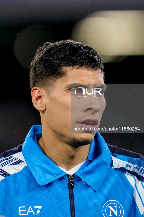 Mathias Olivera of SSC Napoli looks on during the serie Serie A Enilive match between SSC Napoli and SS Lazio at Stadio Diego Armando Marado...