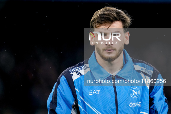 Khvicha Kvaratskhelia of SSC Napoli looks on during the serie Serie A Enilive match between SSC Napoli and SS Lazio at Stadio Diego Armando...