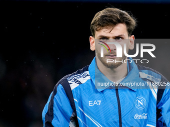 Khvicha Kvaratskhelia of SSC Napoli looks on during the serie Serie A Enilive match between SSC Napoli and SS Lazio at Stadio Diego Armando...