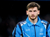 Khvicha Kvaratskhelia of SSC Napoli looks on during the serie Serie A Enilive match between SSC Napoli and SS Lazio at Stadio Diego Armando...