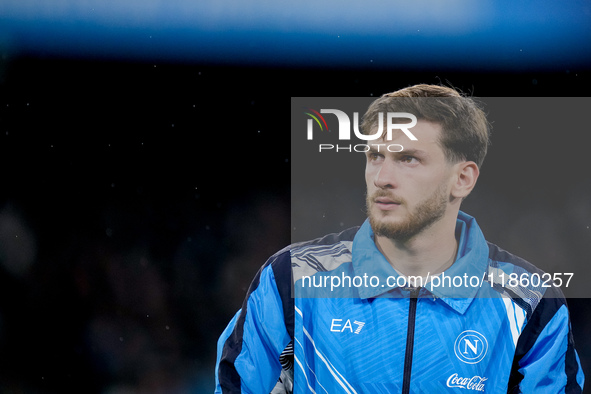 Khvicha Kvaratskhelia of SSC Napoli looks on during the serie Serie A Enilive match between SSC Napoli and SS Lazio at Stadio Diego Armando...