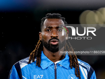 Andre-Frank Zambo Anguissa of SSC Napoli looks on during the serie Serie A Enilive match between SSC Napoli and SS Lazio at Stadio Diego Arm...