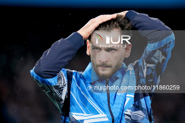 Khvicha Kvaratskhelia of SSC Napoli looks on during the serie Serie A Enilive match between SSC Napoli and SS Lazio at Stadio Diego Armando...