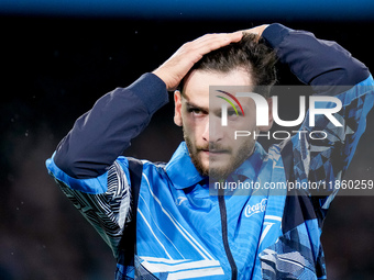 Khvicha Kvaratskhelia of SSC Napoli looks on during the serie Serie A Enilive match between SSC Napoli and SS Lazio at Stadio Diego Armando...