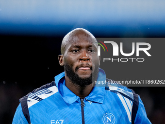 Romelu Lukaku of SSC Napoli looks on during the serie Serie A Enilive match between SSC Napoli and SS Lazio at Stadio Diego Armando Maradona...