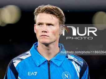 Scott McTominay of SSC Napoli looks on during the serie Serie A Enilive match between SSC Napoli and SS Lazio at Stadio Diego Armando Marado...