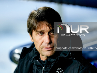 Antonio Conte Head Coach of SSC Napoli looks on during the serie Serie A Enilive match between SSC Napoli and SS Lazio at Stadio Diego Arman...