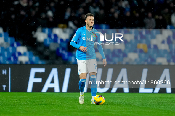 Amir Rrahmani of SSC Napoli during the serie Serie A Enilive match between SSC Napoli and SS Lazio at Stadio Diego Armando Maradona on Decem...