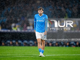 Khvicha Kvaratskhelia of SSC Napoli looks on during the serie Serie A Enilive match between SSC Napoli and SS Lazio at Stadio Diego Armando...