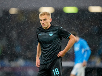 Gustav Isaksen of SS Lazio looks on during the serie Serie A Enilive match between SSC Napoli and SS Lazio at Stadio Diego Armando Maradona...