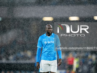 Romelu Lukaku of SSC Napoli looks on during the serie Serie A Enilive match between SSC Napoli and SS Lazio at Stadio Diego Armando Maradona...