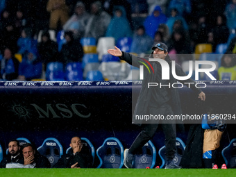 Antonio Conte Head Coach of SSC Napoli gestures during the serie Serie A Enilive match between SSC Napoli and SS Lazio at Stadio Diego Arman...