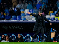 Antonio Conte Head Coach of SSC Napoli gestures during the serie Serie A Enilive match between SSC Napoli and SS Lazio at Stadio Diego Arman...