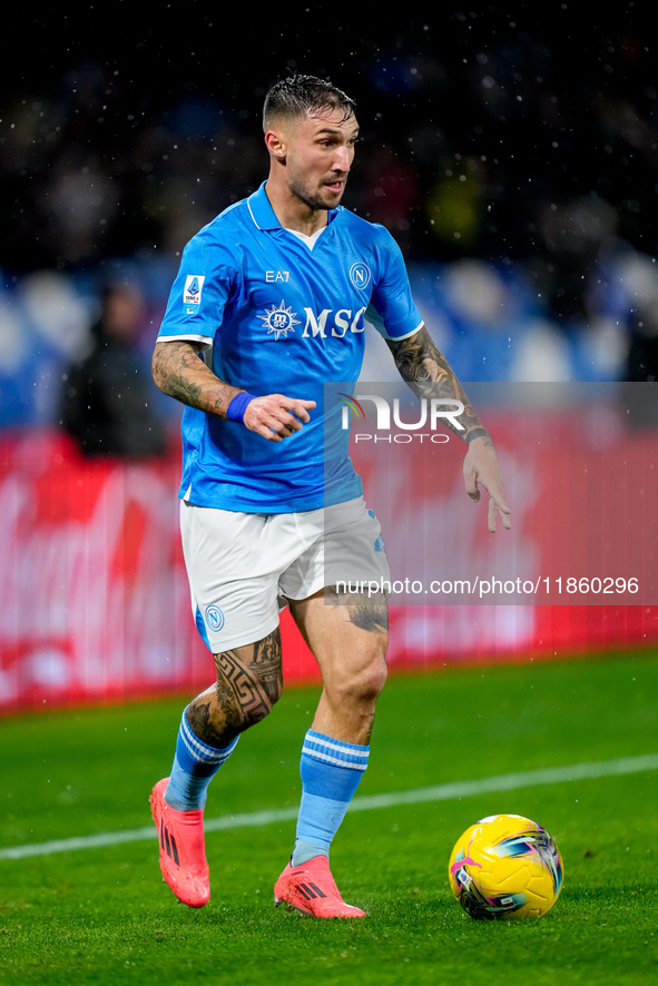 Matteo Politano of SSC Napoli during the serie Serie A Enilive match between SSC Napoli and SS Lazio at Stadio Diego Armando Maradona on Dec...