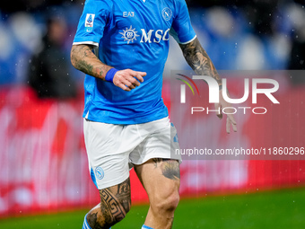 Matteo Politano of SSC Napoli during the serie Serie A Enilive match between SSC Napoli and SS Lazio at Stadio Diego Armando Maradona on Dec...