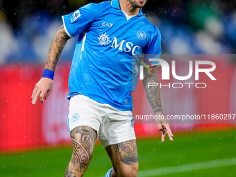 Matteo Politano of SSC Napoli during the serie Serie A Enilive match between SSC Napoli and SS Lazio at Stadio Diego Armando Maradona on Dec...