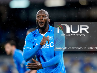 Alex Meret of SSC Napoli reacts during the serie Serie A Enilive match between SSC Napoli and SS Lazio at Stadio Diego Armando Maradona on D...