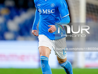 Amir Rrahmani of SSC Napoli during the serie Serie A Enilive match between SSC Napoli and SS Lazio at Stadio Diego Armando Maradona on Decem...