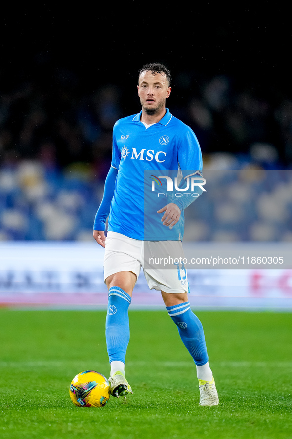 Amir Rrahmani of SSC Napoli during the serie Serie A Enilive match between SSC Napoli and SS Lazio at Stadio Diego Armando Maradona on Decem...