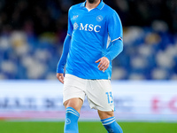 Amir Rrahmani of SSC Napoli during the serie Serie A Enilive match between SSC Napoli and SS Lazio at Stadio Diego Armando Maradona on Decem...