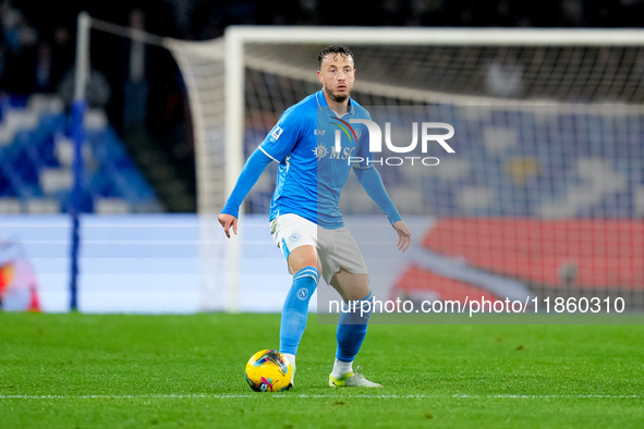 Amir Rrahmani of SSC Napoli during the serie Serie A Enilive match between SSC Napoli and SS Lazio at Stadio Diego Armando Maradona on Decem...