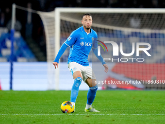 Amir Rrahmani of SSC Napoli during the serie Serie A Enilive match between SSC Napoli and SS Lazio at Stadio Diego Armando Maradona on Decem...